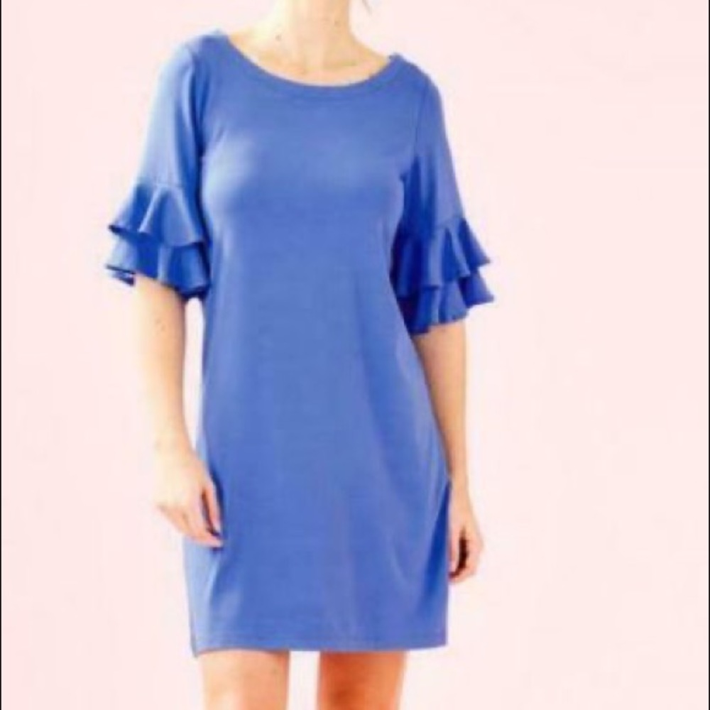 Lilly Pulitzer Lula Dress. Coastal Blue. Medium.